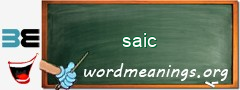 WordMeaning blackboard for saic